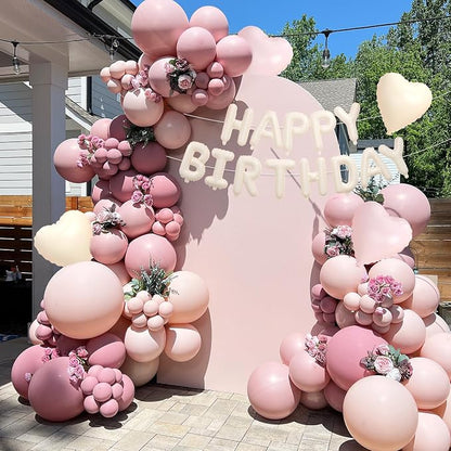 29PC Pink Heart Happy Birthday Balloon Banner, 16Inch 3D Aluminum Letter Banner - Image 4