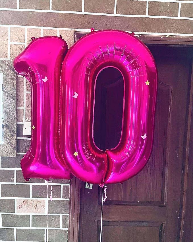 Hot Pink 11 Number Balloons, 40 Inch Giant Number 11 Balloons Foil Mylar Helium - Image 6