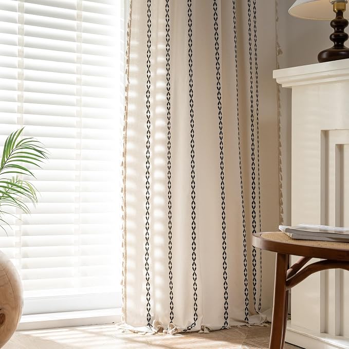 Sutuo Home Boho Curtains 108 Inches Long, Bohemian Drape - Image 2