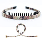 4-Pack Multi-colored Resin Teeth Hair Hoop Non-slip Comfortable Women's/Girls Fashion Headbands