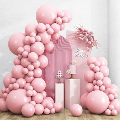 RUBFAC 135pcs Baby Pink Balloons Different Sizes 18 12 10 5 Inch by RUBFAC