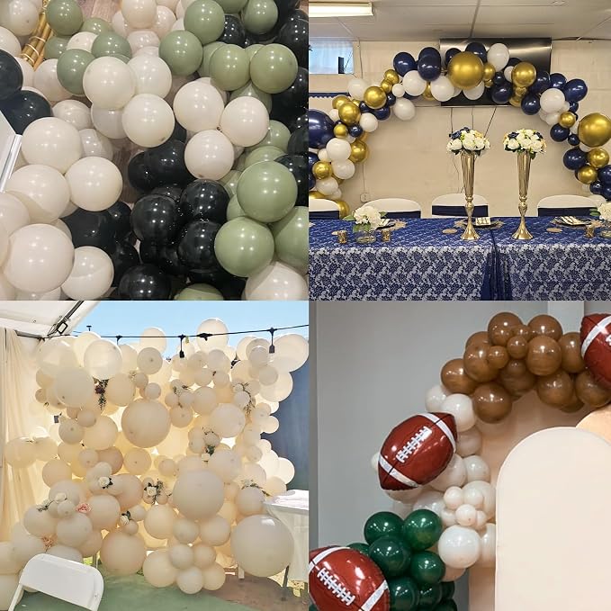 114pcs white Sand Balloons Different Sizes Pack, 18 12 10 5 Inches Balloon | - Image 7