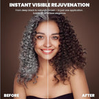 Instant Dark Brown Hair Dye Shampoo for Women, Hair Color Shampoo for Gray Hair, 3 in 1-100% Gray Coverage - Natural Plant Ingredients, 16.9OZ/500ML