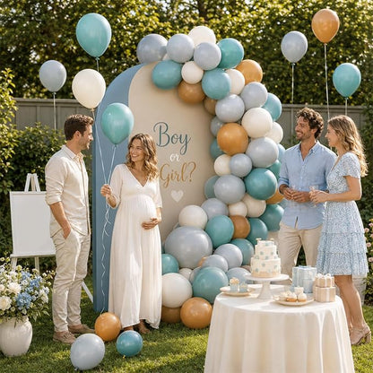 Brown Blue Teal Balloons - Image 6