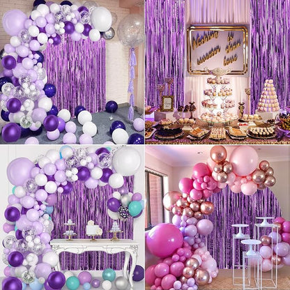 Crosize 2 Pack 3.3 x 9.9 ft Foil Fringe Streamer Backdrop, - Image 5
