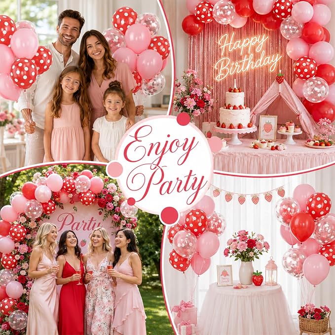 Strawberry Theme Balloons - Image 6