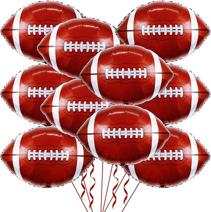 LHOAVWE 18 Inch Football Balloons 10 Pack Rugby Football Balloons by LHOAVWE