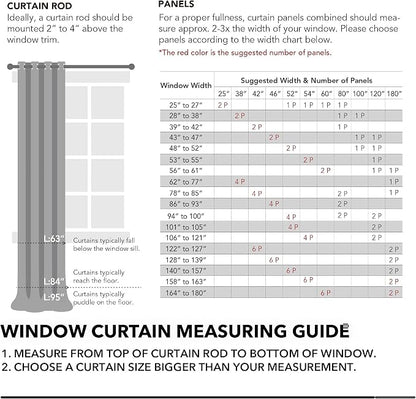 Deconovo Living Room Curtains 72 Inches Long, Thermal Insulated, Room Darkening - Image 7