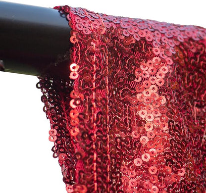 JYFLZQ Burgundy Sequin Backdrop Curtains 6ft x 8ft 1 Panel Glitter Photo Booth - Image 6