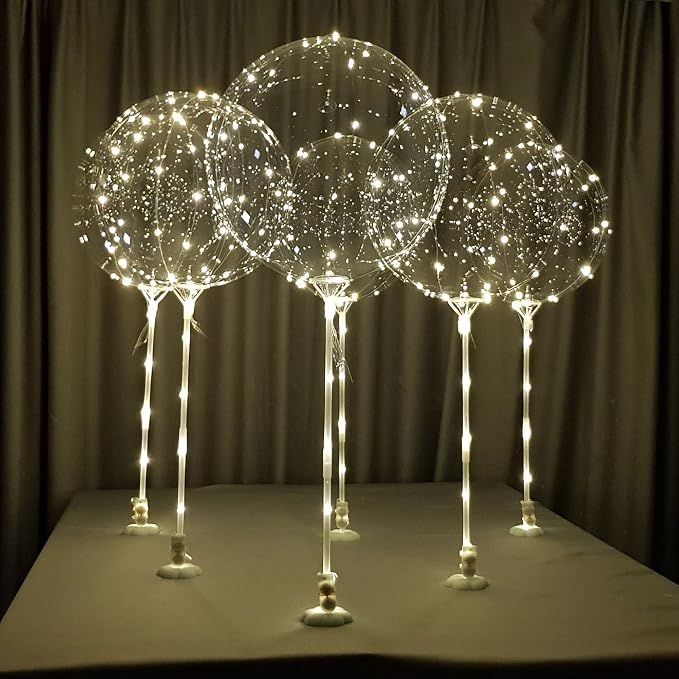Clear Transparent Balloon Sticks and Stands 10pc set, reusable balloon sticks - Image 5