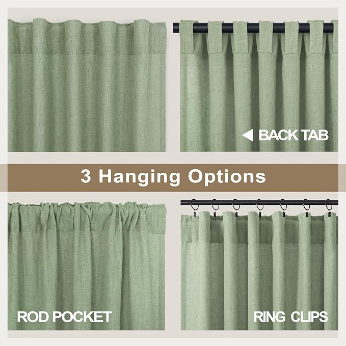 Sage Green Curtains 72 Inch Length - Image 5