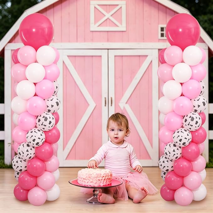 Dusty Pink Cow Balloon Column Stand Kit Set of 2 - Image 7