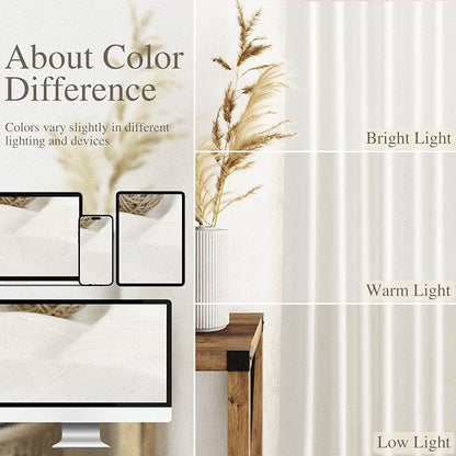 Neutral Linen Curtains 120 Inches Long - Image 3