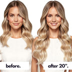 Irresistible Me Real Human Hair Extensions Clip Ins – 100% Human Hair Clip In Extensions for Length & Volume – Invisible Extension – Heat Resistant & Dyeable – Blonde Highlights, 14 Inches