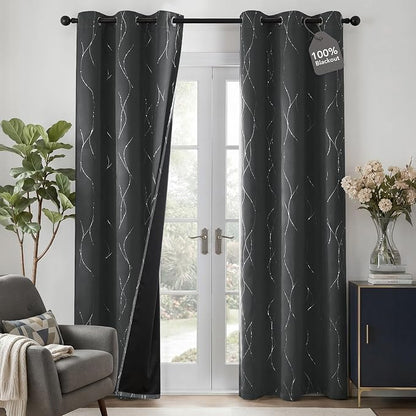 Deconovo 100% Blackout Living Room Curtains 84 Inches Long, Thermal Insulated by Unknown