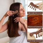 3 Pcs Wooden Scalp Massage Comb Wide Tooth Loc Comb Head Scratcher Scalp Massager Head Massager Tool for Relaxation, Gua Sha Combs for Women Men Gift