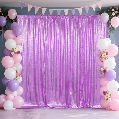 SquarePie 6x8ft Lavender Sequin Backdrop, High Density Non-Transparent Glitter - Image 2