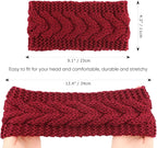 DRESHOW Knit Crochet Headband for Women Ear Warmer Soft Turban Stretch Warmer Headbands Winter Fashion Head Wrap