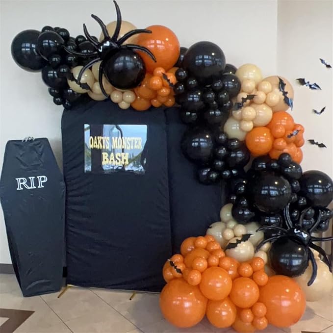 Halloween Balloon Arch Garland Kit, Boo Spider Bat Pumpkin Cat Pumpkin Spider - Image 3