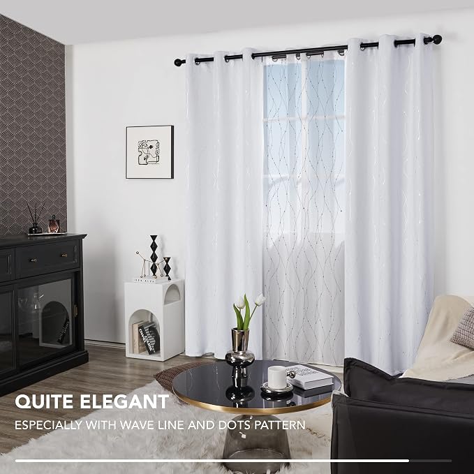 Deconovo Living Room Curtains 84 Inches Long, Thermal Insulated, Room Darkening - Image 3