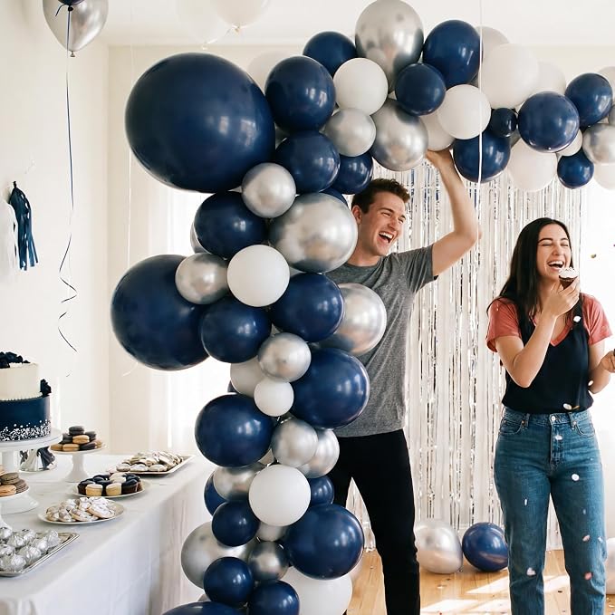 Navy Blue Balloons, Baby Shower, Anniversary, Graduation, Wedding Decorations - Image 8
