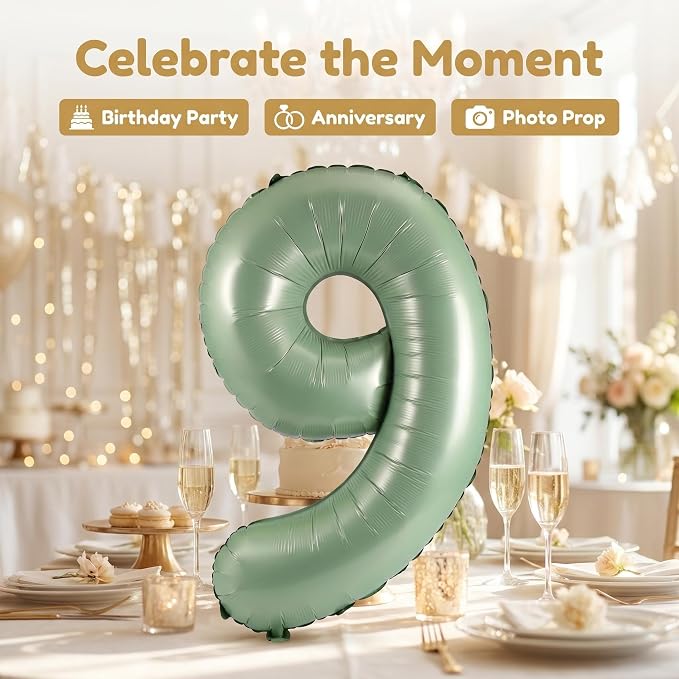 YPSelected 32 Inch Large Foil Helium Number Balloon Birthday Wedding Party 0-9 - Image 4