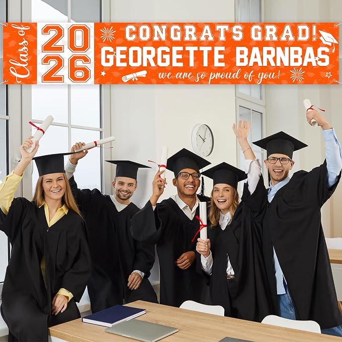 Graduation Congratulations Banner Decorations, Class of 2026 Personalized - Image 6