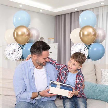 4 Sets Dusty Blue and Gold Balloons Stand - Image 5