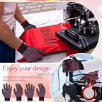 Riyiper 3 Pairs Heat Resistant Gloves for Sublimation, Gloves for Heat Press with Silicone Bumps Applies to Resistant Work, Hair Styling, Universal Fit Size