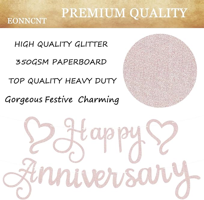 Pre-Strung Happy Anniversary Banner - Image 7