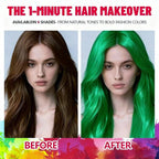 Green Temporary Hair Color Spray - Washable & Natural One-Time Use Hair Wax for Women & Kids & Adults - Strong Hold for Halloween, Cosplay, Party, Washes Out Easily