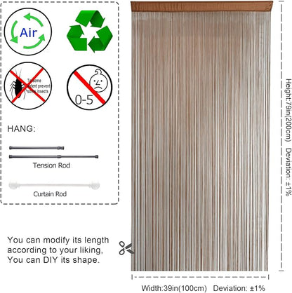 YIIBAII Door String Curtains Fringe Door Curtains - Image 5