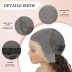 Honey Blonde Lace Front Wigs Human Hair 13x6 HD Highlight Ombre Deep Wave Wig Human Hair 4/27 Glueless Deep Wave Human Hair Wigs Pre Plucked with Baby Hair for Women 26 Inch