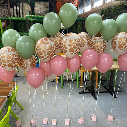 Pink Jungle Safari Balloons, Light Pink Cream Beige Balloon - Image 6