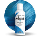 Adore Semi Permanent Hair Color (172 Baby Blue) | Vegan & Cruelty-Free Blue Hair Dye | No Ammonia, No Peroxide, No Alcohol | 4 Fl Oz (Pack of 1)