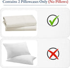 California Design Den Heirloom Soft, Smooth & Thick Certified 800 Thread Count 100% Cotton Sateen, 2 Pillow Cases Standard Size Fits Standard & Queen Size Pillows - Ivory (Cream Tone)