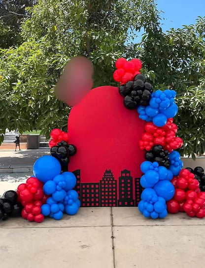 Black Red and Blue Balloon Arch Garland Kit, Birthday Party Decor | 106 Pcs Red - Image 4
