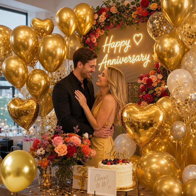 Gold Latex Balloons - Image 3