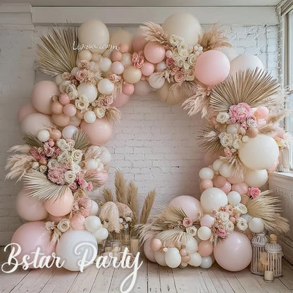 Double Stuffed Pink Balloon Garland Arch Kit | 18/12/10/5inch Different Size - Image 6