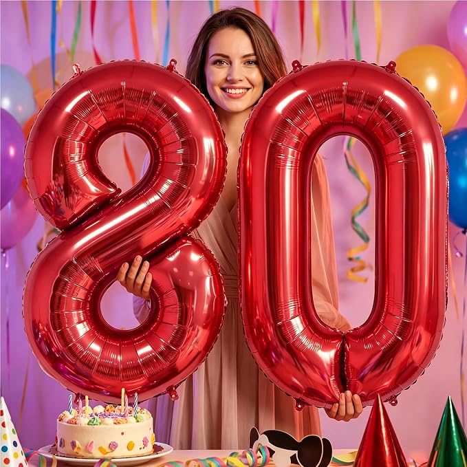 Number Balloons Red Party Balloon - Image 6