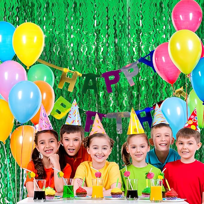 Tinsel Foil Fringe Curtains Wavy Backdrop - Image 4