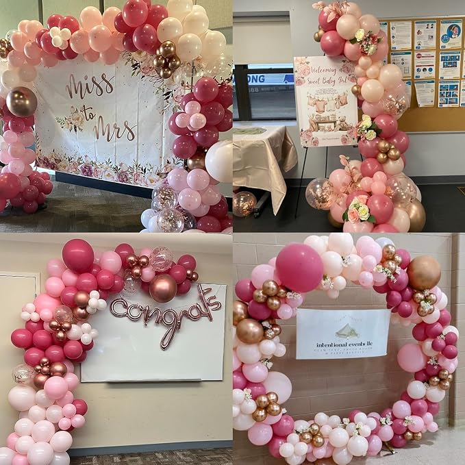 Pink Rose Gold Balloons - Image 4