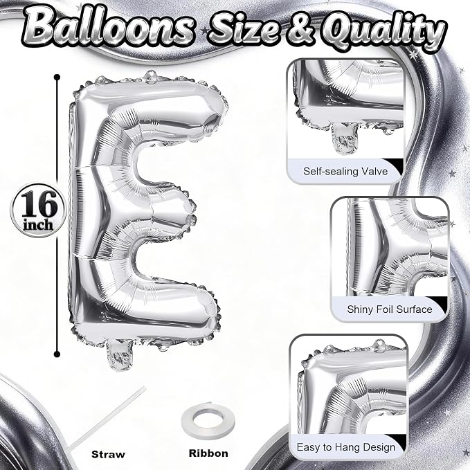 Silver HOME SWEET HOME Letter Balloon - Image 2
