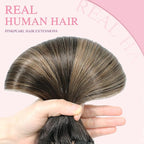 PINKPEARL Clip in Hair Extensions Real Human Hair #2/6/18 Balayage Dark Brown to Chestnut Brown and Ash Blonde 7pcs 120g 16inch Ombre Remy Human Hair Extensios Clip ins(#2/6/18-16)