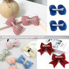 45Pcs Metal Hair Accessories Set: Alligator Hair Clips for Bow Making, 3 Sizes Silver Hair Curlers, Salon Grips, DIY Hairpins with Case