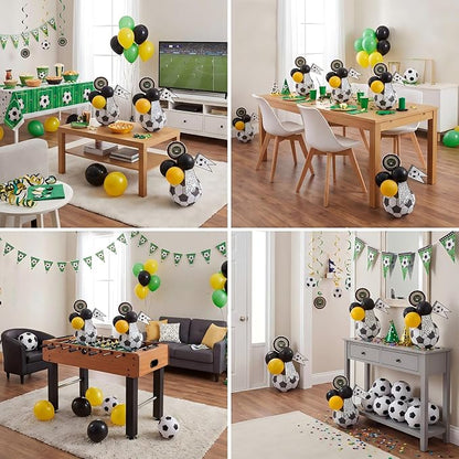 Sets of 6 Soccer Table Centerpiece Decorations 8 Inch Soccer Ball Paper - Image 5