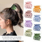8PCS Claw Clips for Thin Hair Women, 1.6" Matte Medium Hair Claw Clips for Thin Fine Thick Hair Strong Hold Double Row Teeth Hair Clips Cute Jaw Clamps Short Hair Styling Accessories (Bright Color)