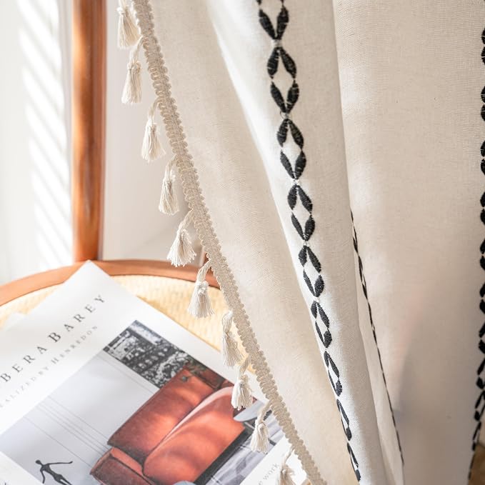 Sutuo Home Boho Curtains 96 Inches Long, Bohemian Drape - Image 7