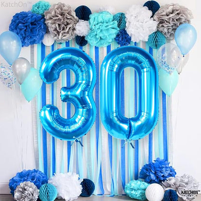 KatchOn Blue 0 Number Balloons 40 Inch | 0 Digit Balloon - Image 6