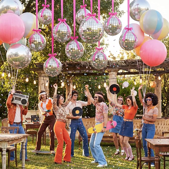 Jenaai 30 Set Round Foil Balloons Bulk 22 Inch 4d Metallic Giant Balloons Set - Image 7
